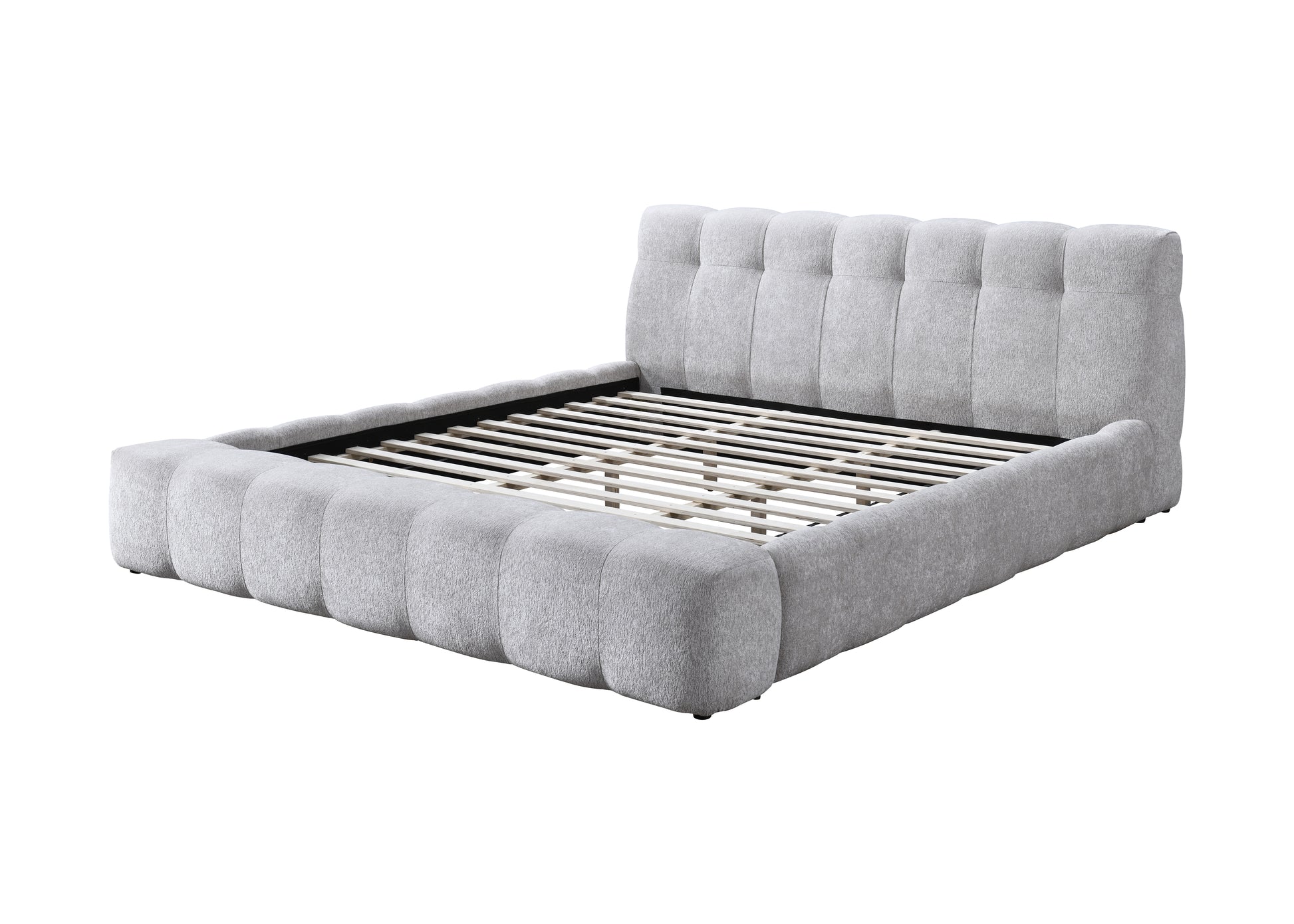 Gray Chenille Eastern King Bed - 84" x 103" for Bedroom