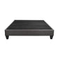King Size Platform Bed Base, Upholstered Mattress Foundation Bed Frame, Dark Grey