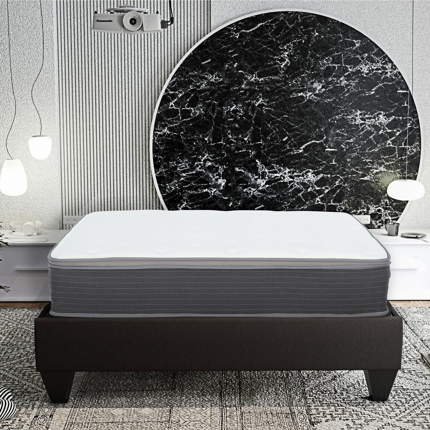 12 Inch Plush Queen Mattress - Cooling Comfort & Pocket Support