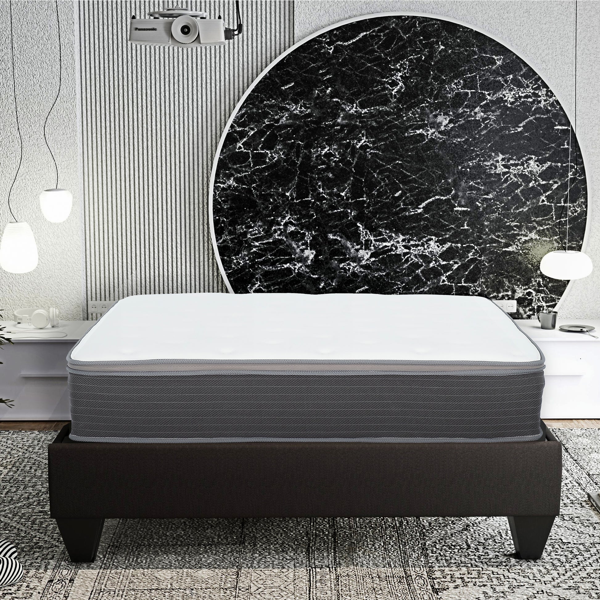 12 Inch Plush Queen Mattress - Cooling Comfort & Pocket Support