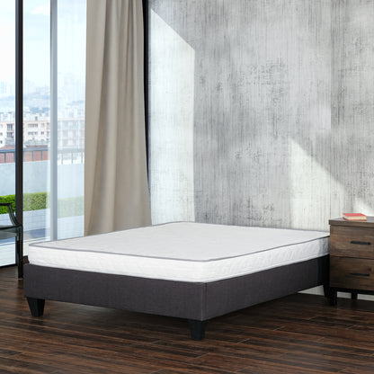 6 in. Reversible Twin Size Foam Mattress in a Box, High-density Foam Double Sided Quilted Mattress, White