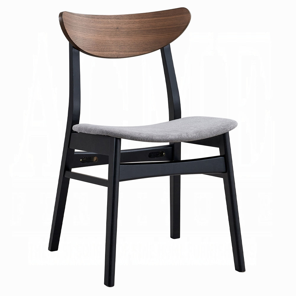 Walnut Black Dining Table Set - 4 Chairs