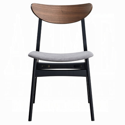 Walnut Black Dining Table Set - 4 Chairs