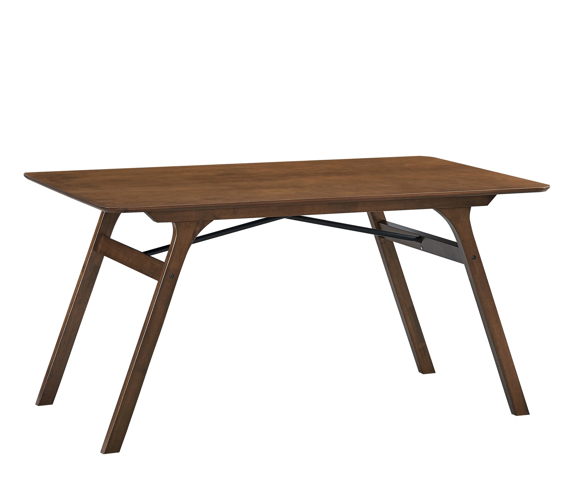 Walnut 6 Seater Dining Room Set with Wood Chairs for Casual Dining