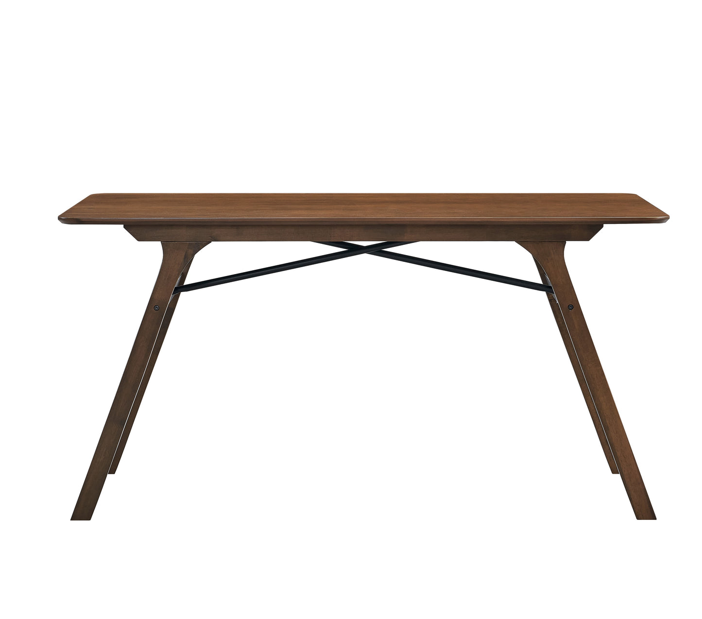 Walnut 6 Seater Dining Room Set with Wood Chairs for Casual Dining