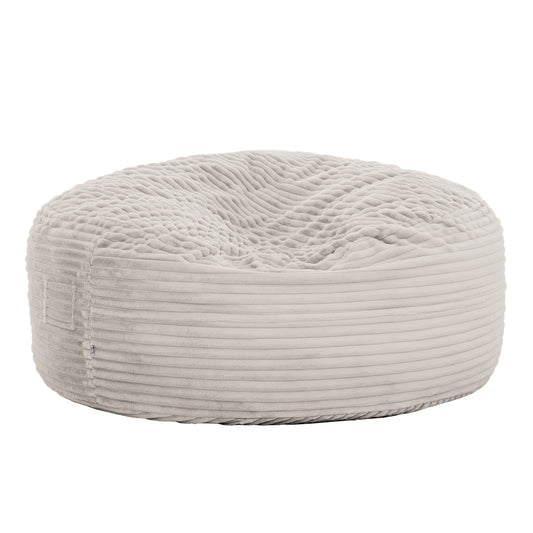 Modern 5-Foot Round Memory Foam Bean Bag Soft Corduroy Fabric Bean Bag Chair, Taupe