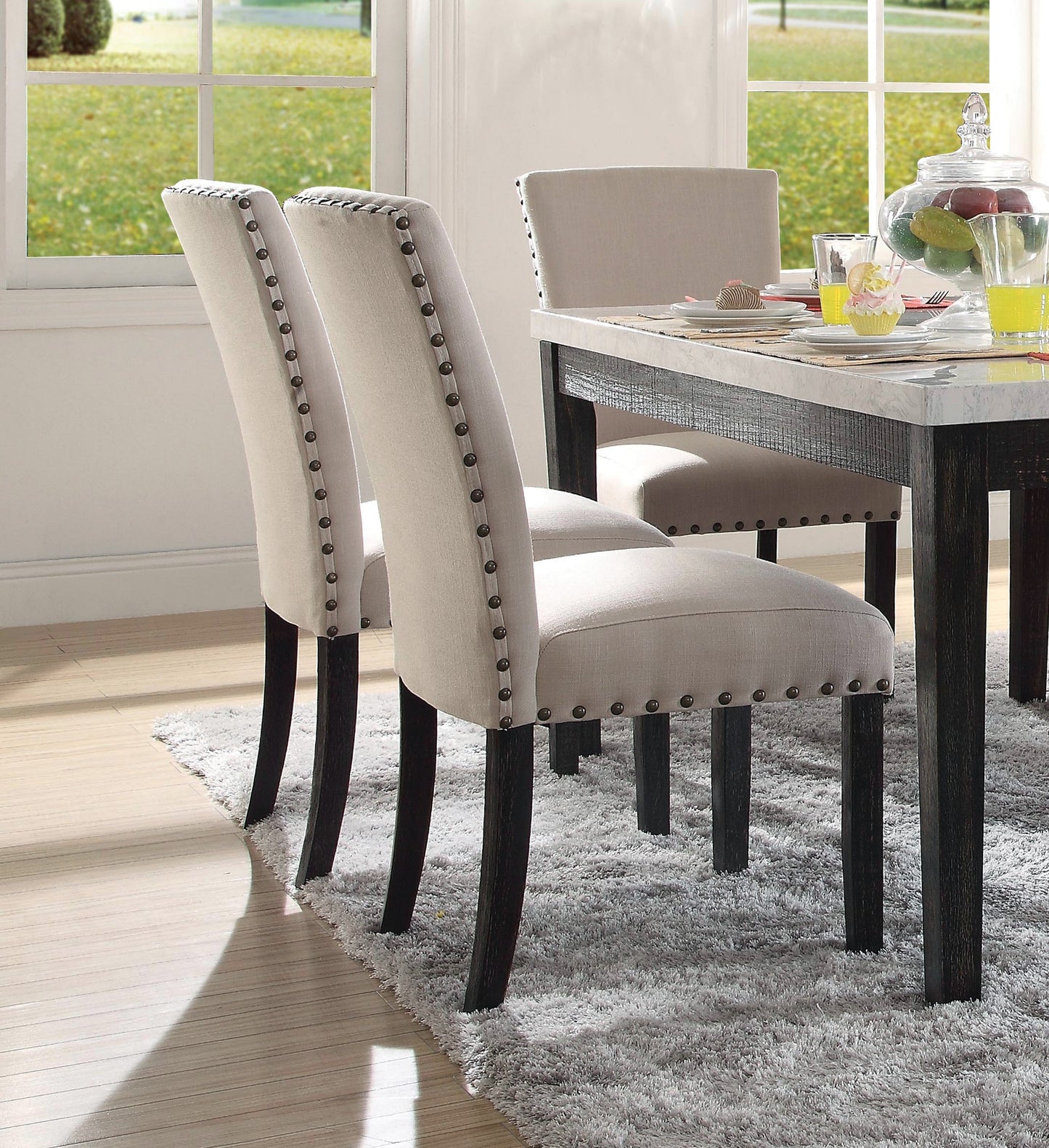 Oak Side Chairs Set of 2 - Contemporary Dining Chairs for Dining Room