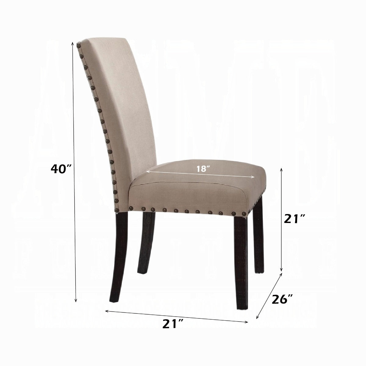 Oak Side Chairs Set of 2 - Contemporary Dining Chairs for Dining Room