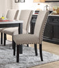 Parson Dining Chairs Set of 2, Lenin Comfort Nailhead Trim Wooden Dining Furniture Contemporary Padded Seat