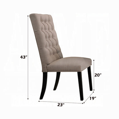 Classic Black Tan Side Chairs Set of 2