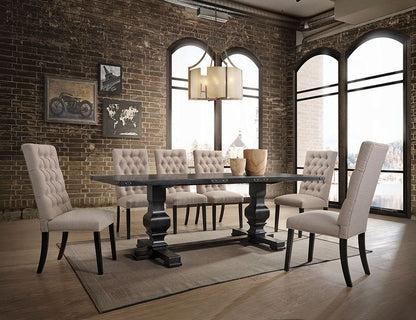 Classic Black Tan Side Chairs Set of 2