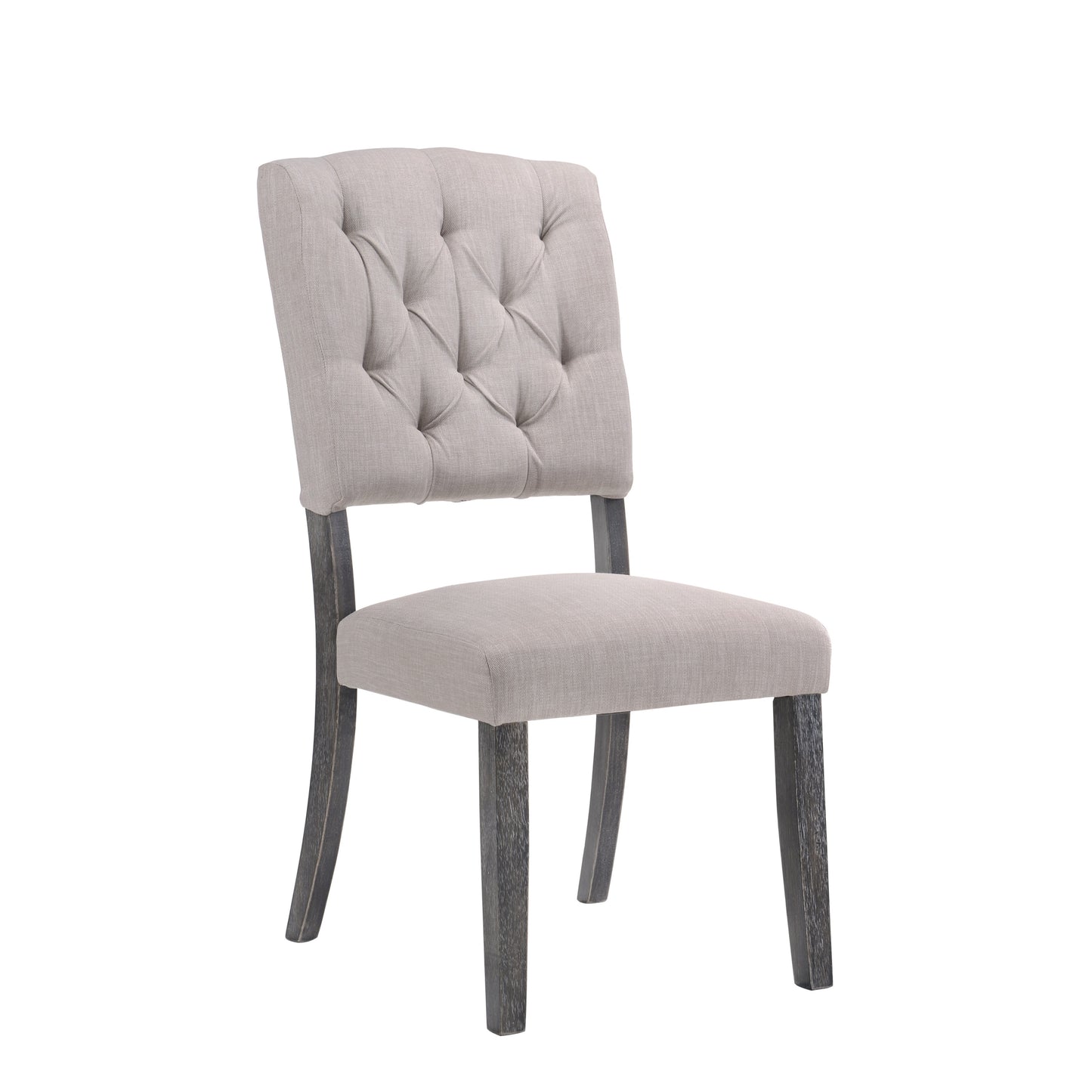 Gray Dining Chairs Set of 2 - Rustic Transitional Style