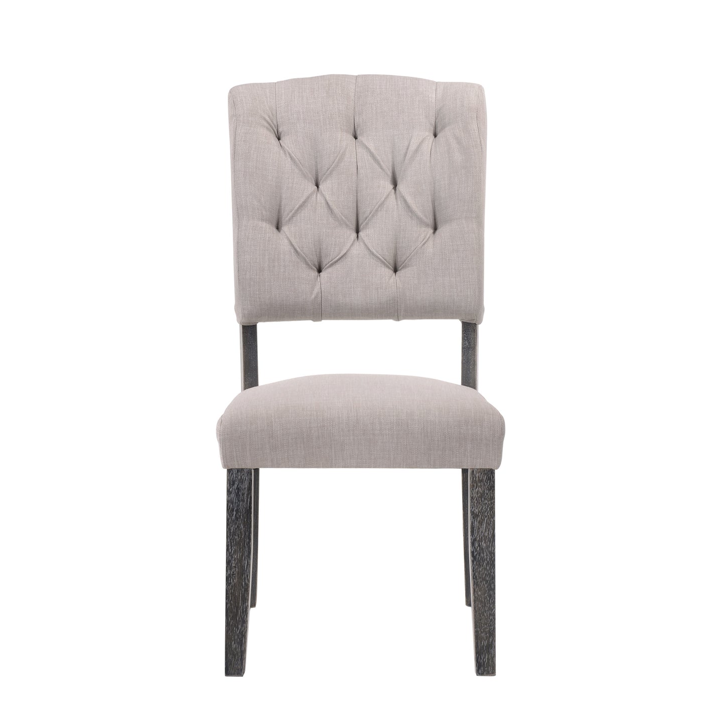 Gray Dining Chairs Set of 2 - Rustic Transitional Style