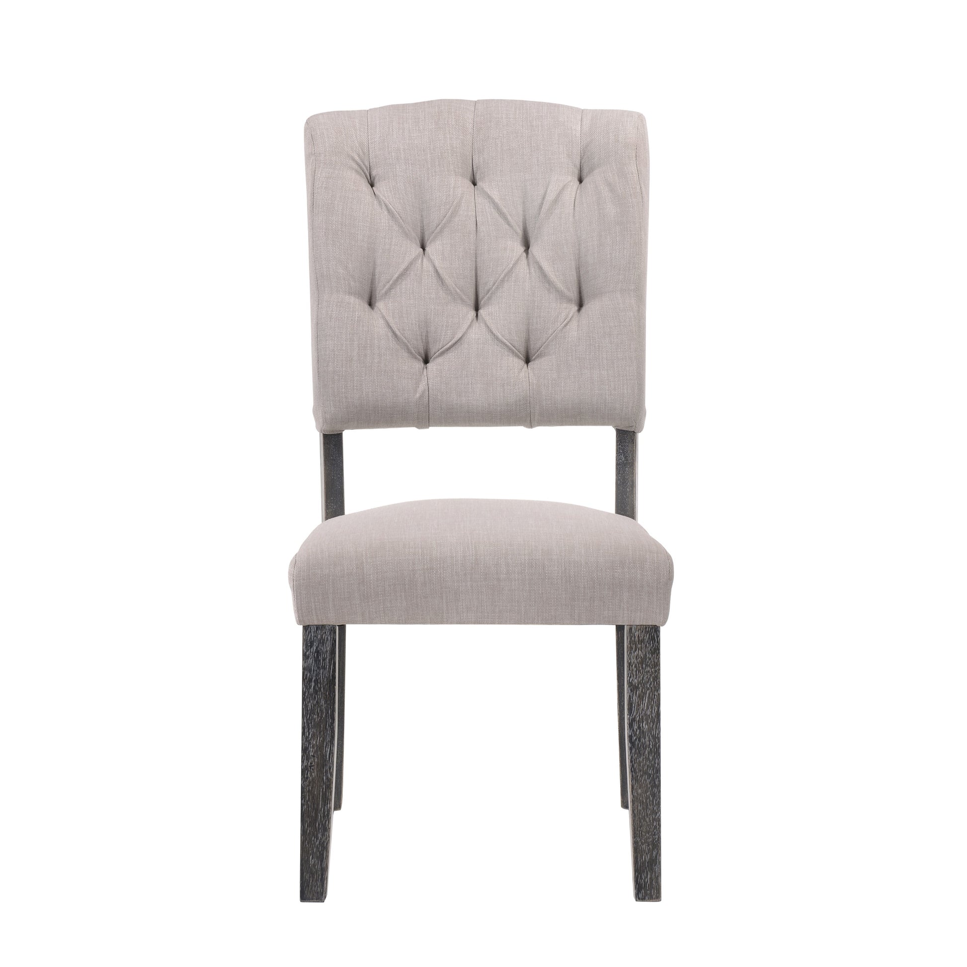 Gray Dining Chairs Set of 2 - Rustic Transitional Style
