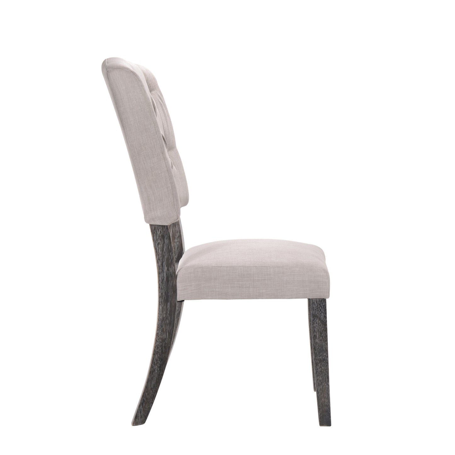 Gray Dining Chairs Set of 2 - Rustic Transitional Style