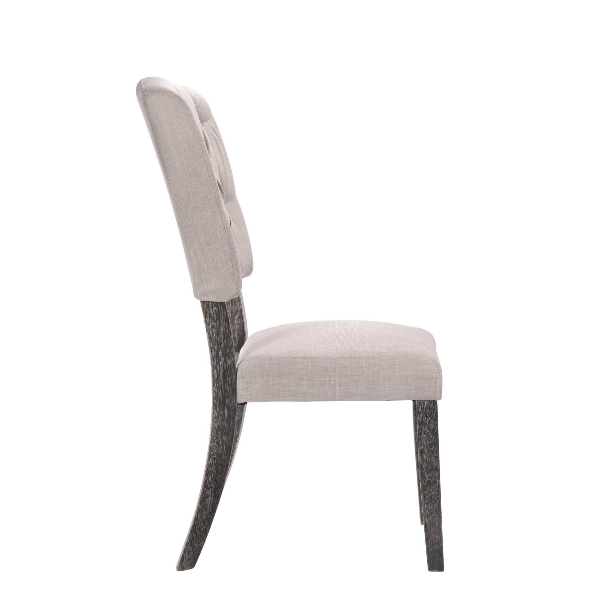 Gray Dining Chairs Set of 2 - Rustic Transitional Style