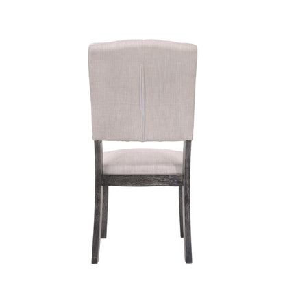 Gray Dining Chairs Set of 2 - Rustic Transitional Style
