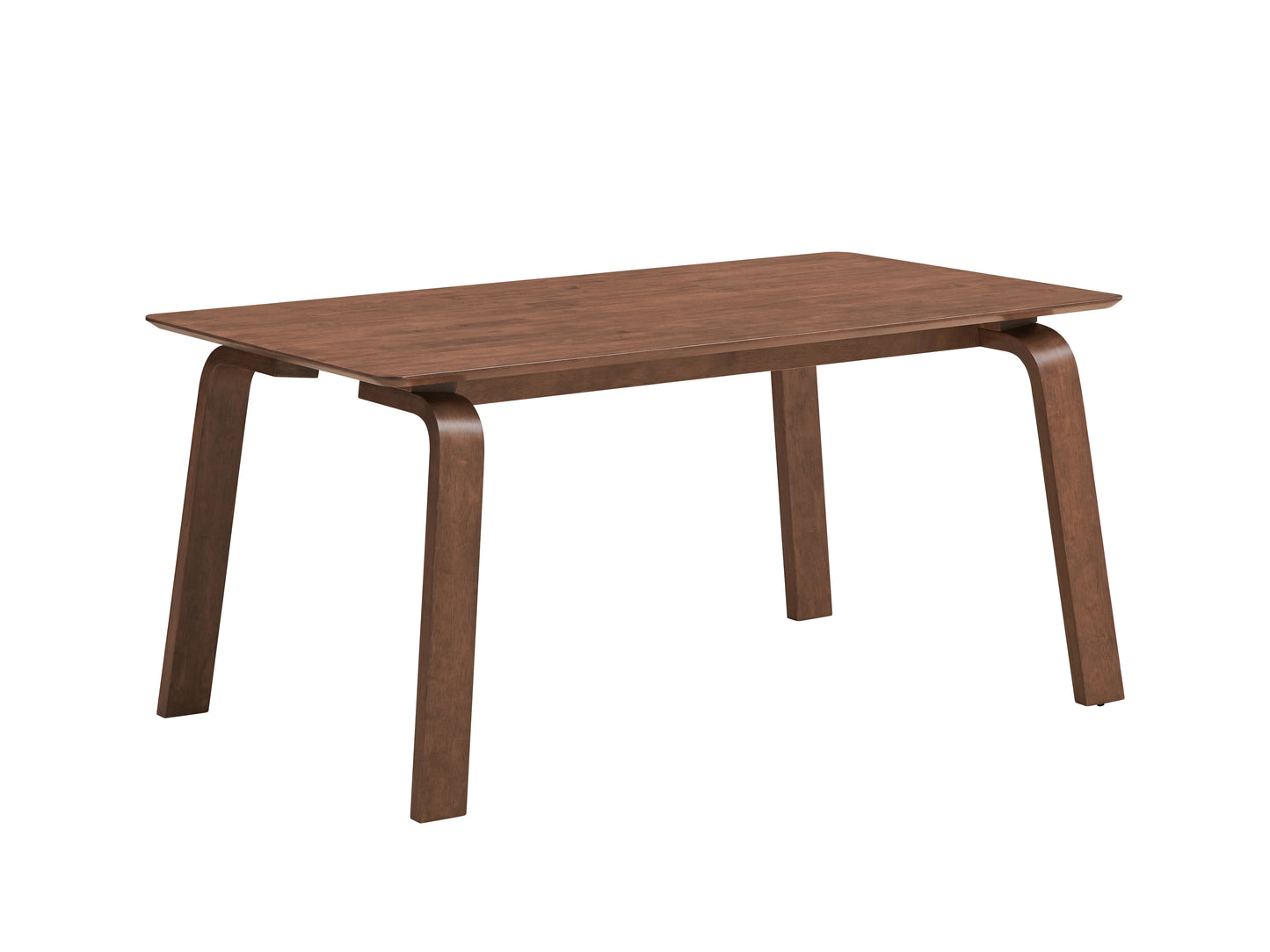 Contemporary 5 Piece Walnut Dining Table Set with Wingback Chairs