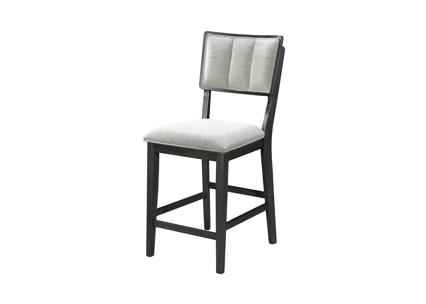 Gray Farmhouse Dining Room Bar Stools Set of 2 Wood Chairs