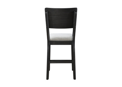 Gray Farmhouse Dining Room Bar Stools Set of 2 Wood Chairs