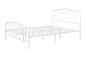 Contemporary Style Full Size Metal Bed Mattress Ready With Full Metal Structure White Finish