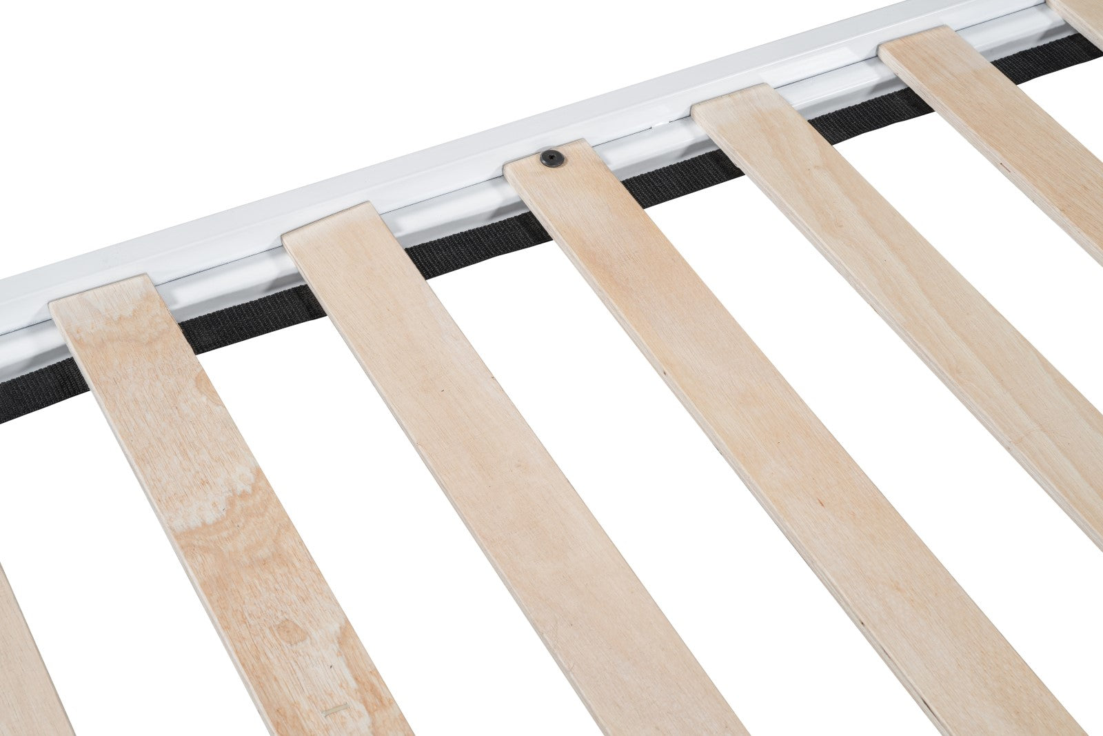 Queen Size Metal Bed Frame White Contemporary Style