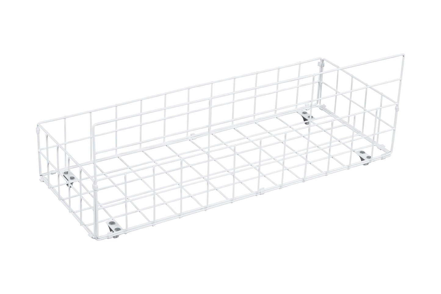 Queen Size Metal Bed Frame White Contemporary Style