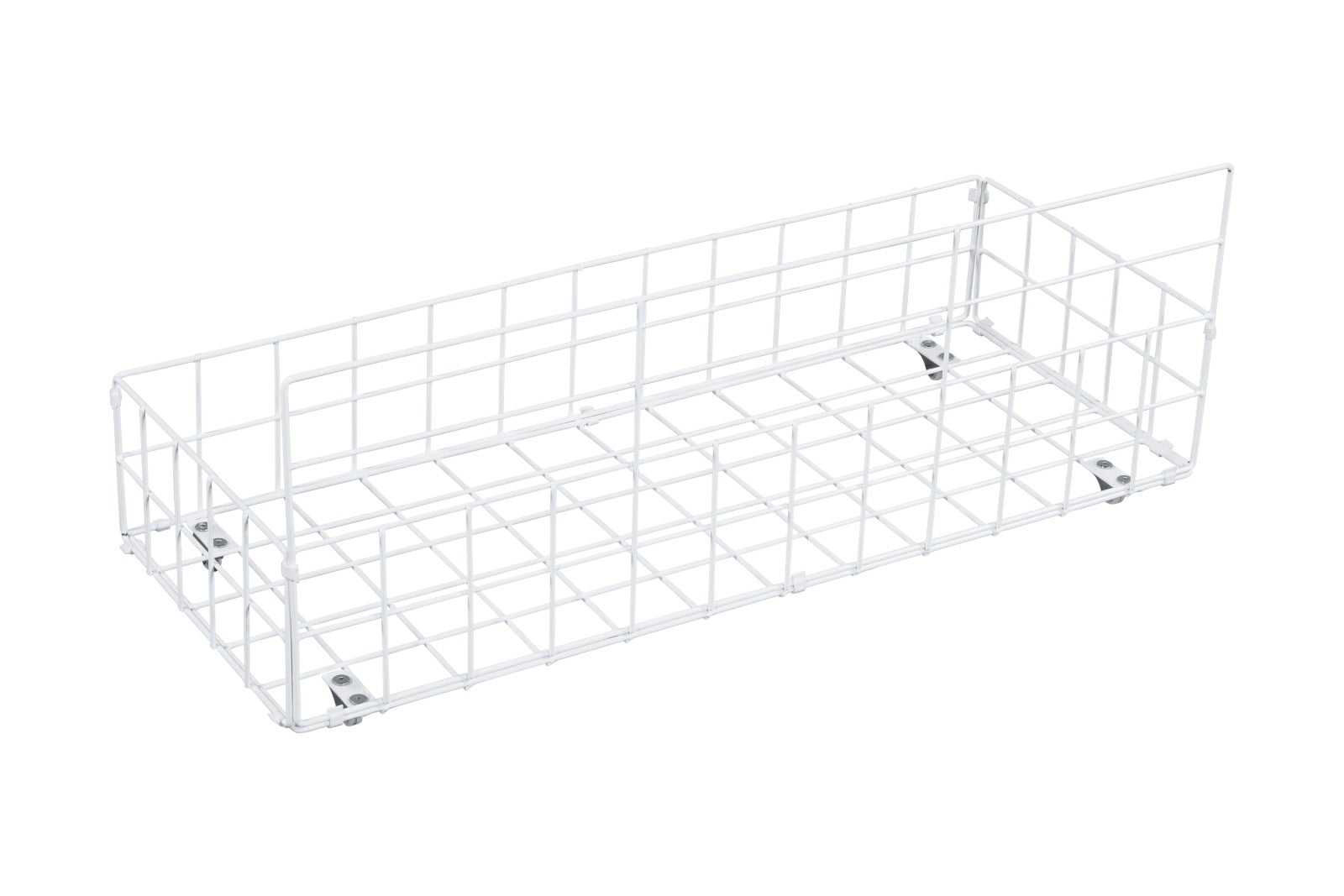 Queen Size Metal Bed Frame White Contemporary Style