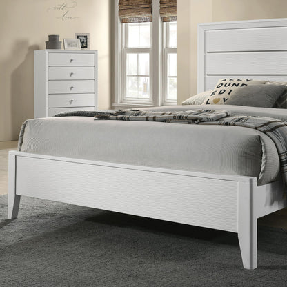 White Queen Bed Panel Headboard - Modern Bedroom Frame