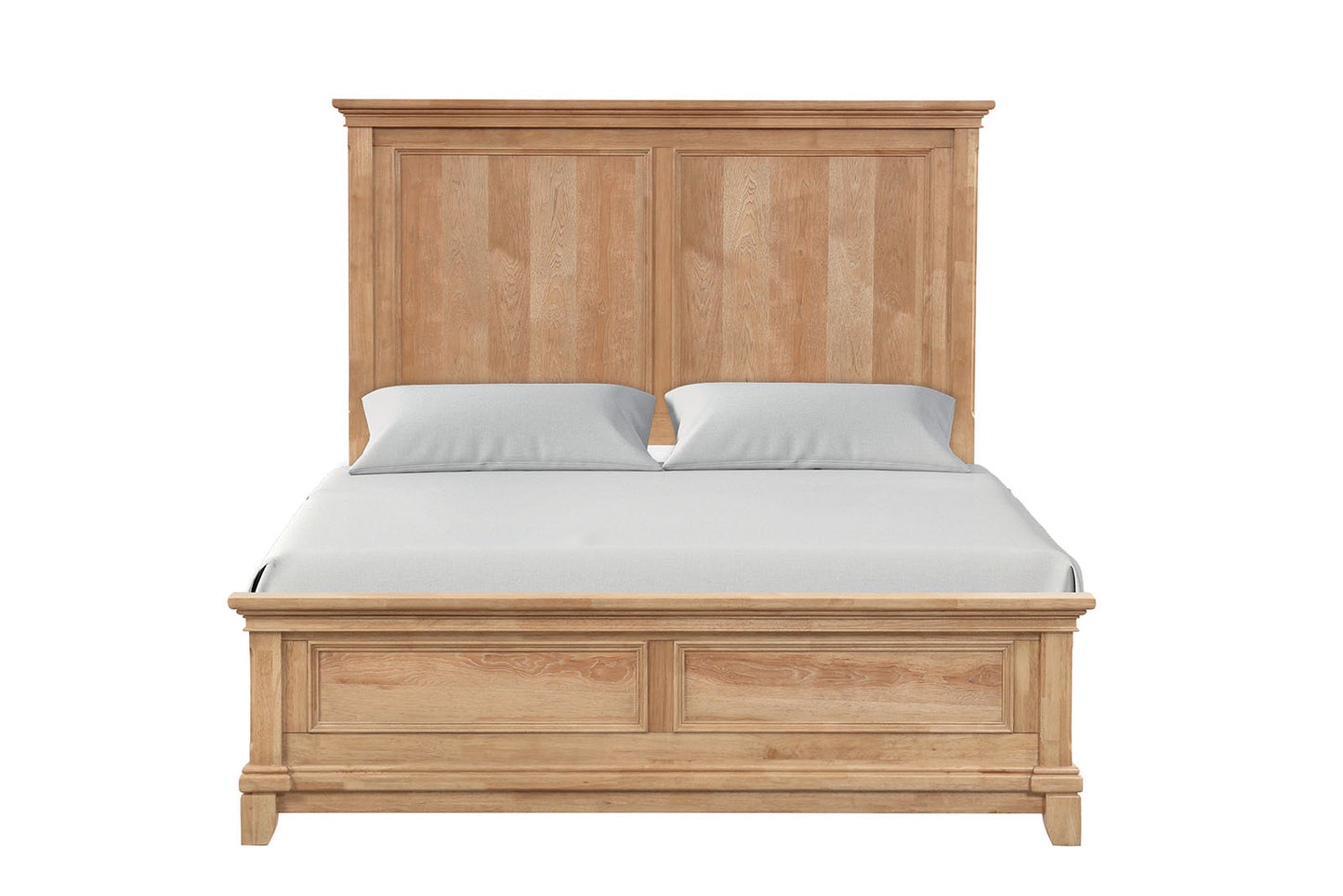 Queen Size Natural Oak Bed Frame Farmhouse Bedroom