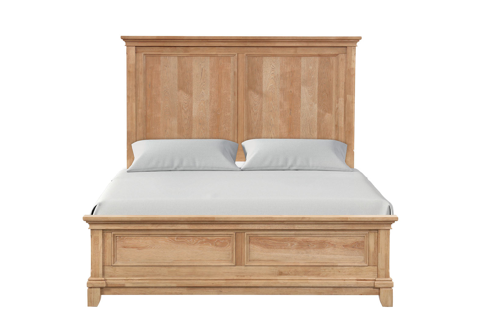 Queen Size Natural Oak Bed Frame Farmhouse Bedroom
