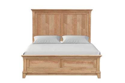 Queen Size Natural Oak Bed Frame Farmhouse Bedroom