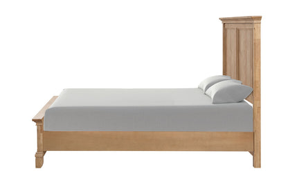 Queen Size Natural Oak Bed Frame Farmhouse Bedroom