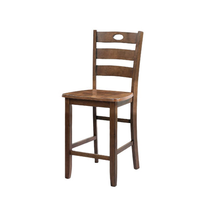 5pc Square Walnut Solid Wood Dining Table Set for Dining Room