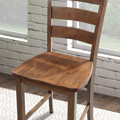 5pc Square Walnut Solid Wood Dining Table Set for Dining Room