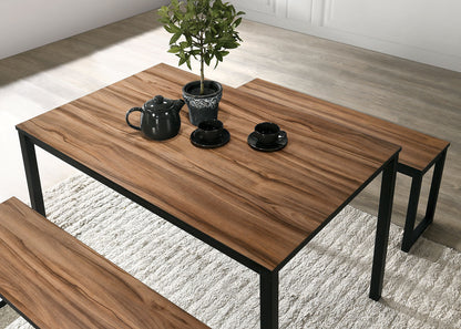 Industrial Rectangular Dining Table Set - 4 Seats