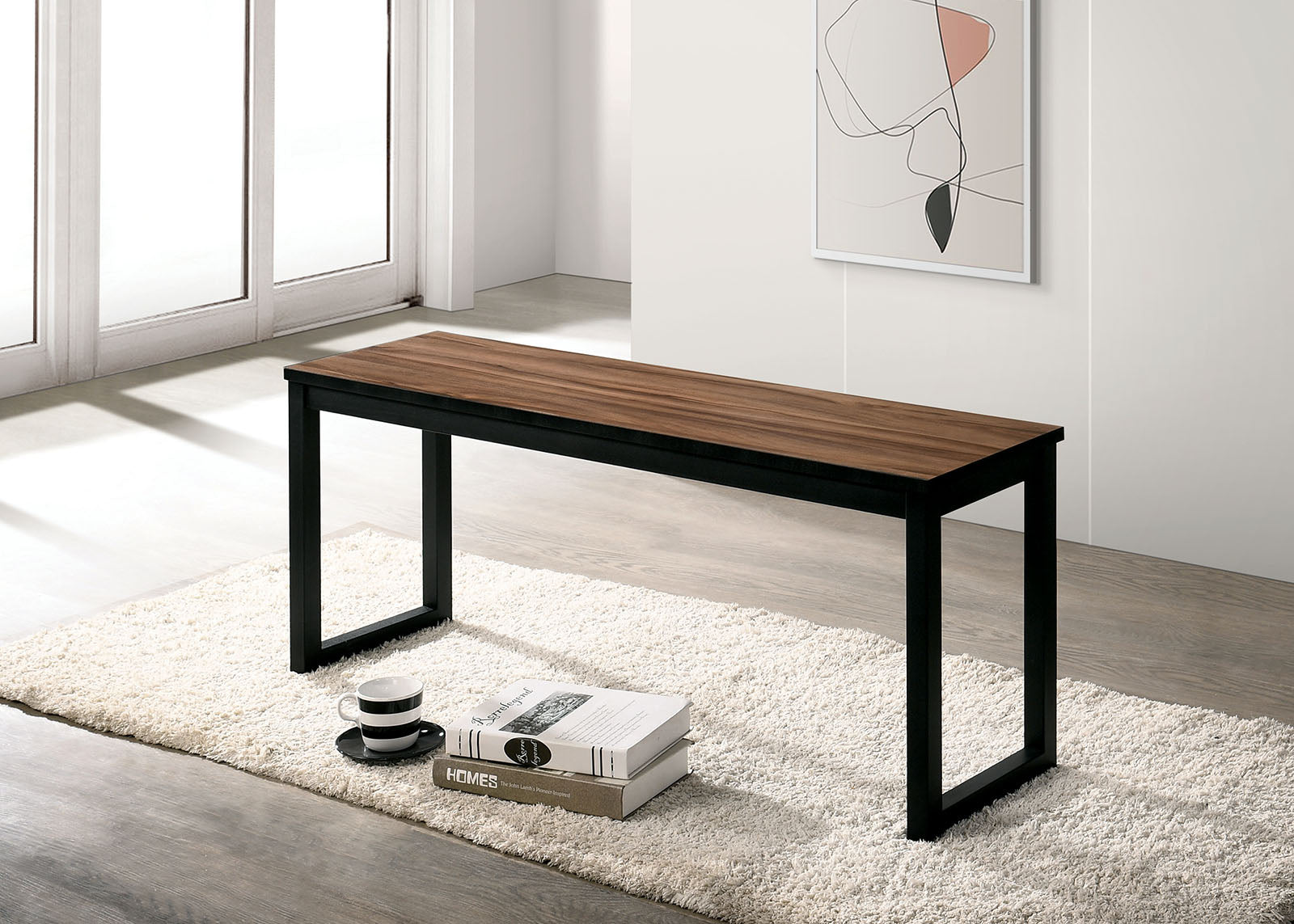 Industrial Rectangular Dining Table Set - 4 Seats
