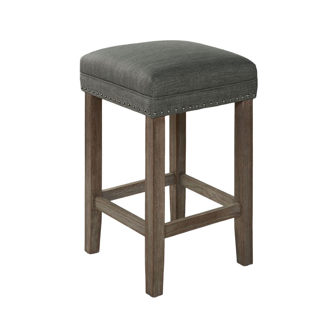 Gray Rectangular Dining Table Set - 2 Seats, Solid Wood
