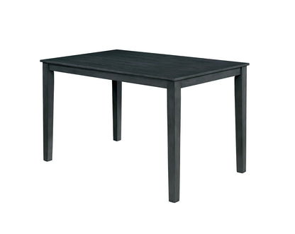 7 Piece Beige Gray Dining Table Set - Seats 6