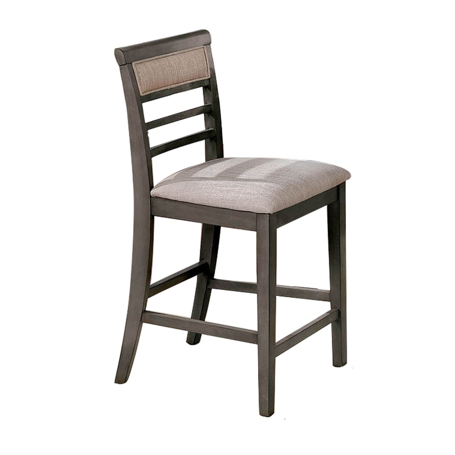 7 Piece Beige Gray Dining Table Set - Seats 6