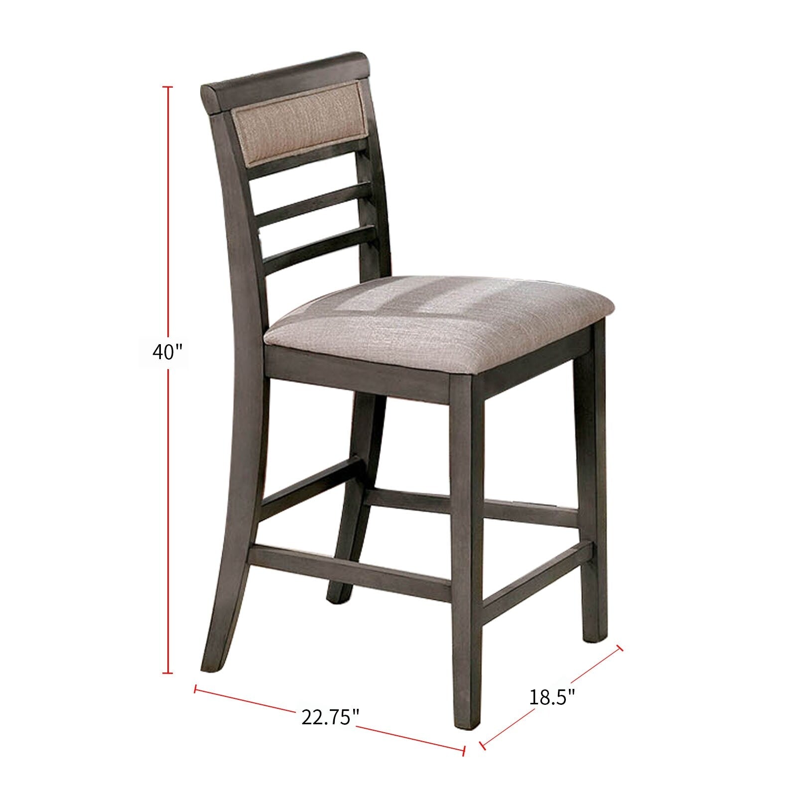 7 Piece Beige Gray Dining Table Set - Seats 6