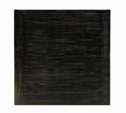 Rustic Square Dining Table Set - Seats 4 Antique Black