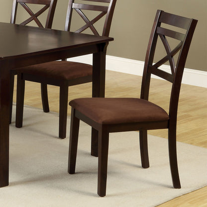 Espresso 6-Person Rectangular Dining Table Set