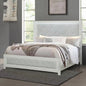 Modern Transitional Beige Finish 1pc Queen Size Panel Bed Tufted Headboard Footboard Wooden Bedroom Furniture