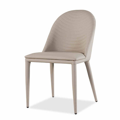 Brown Contemporary Dining Chair - Ceramic, Fabric, Metal