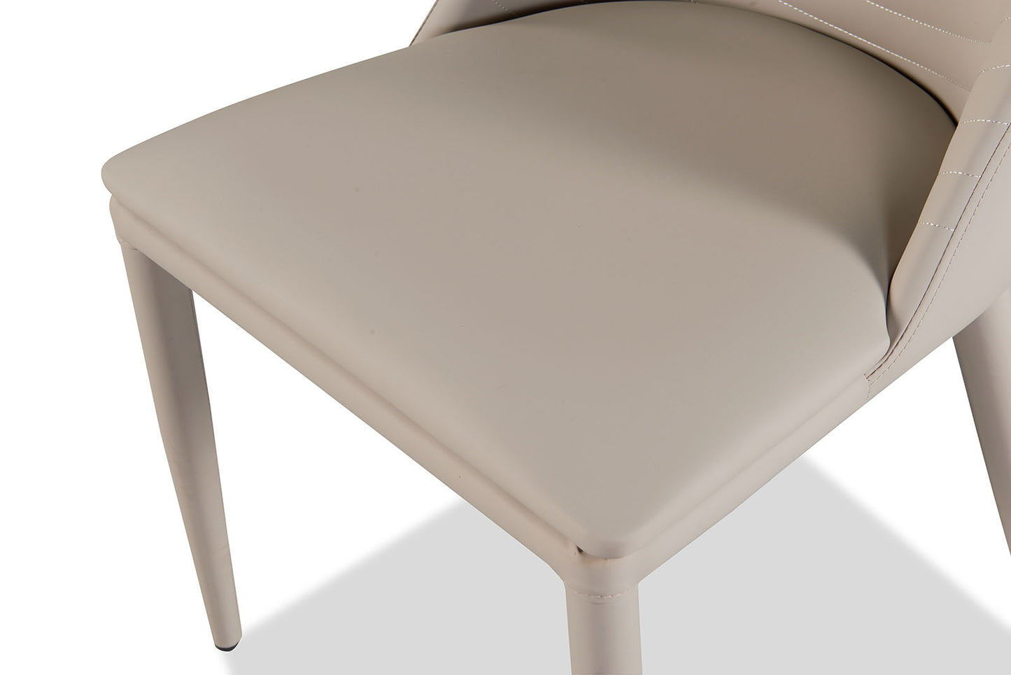 Brown Contemporary Dining Chair - Ceramic, Fabric, Metal