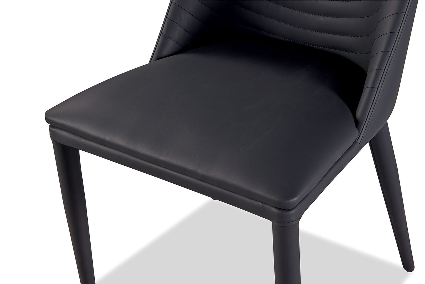 Black Contemporary Side Chair - 2 Piece Dining Set