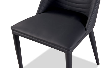 Black Contemporary Side Chair - 2 Piece Dining Set