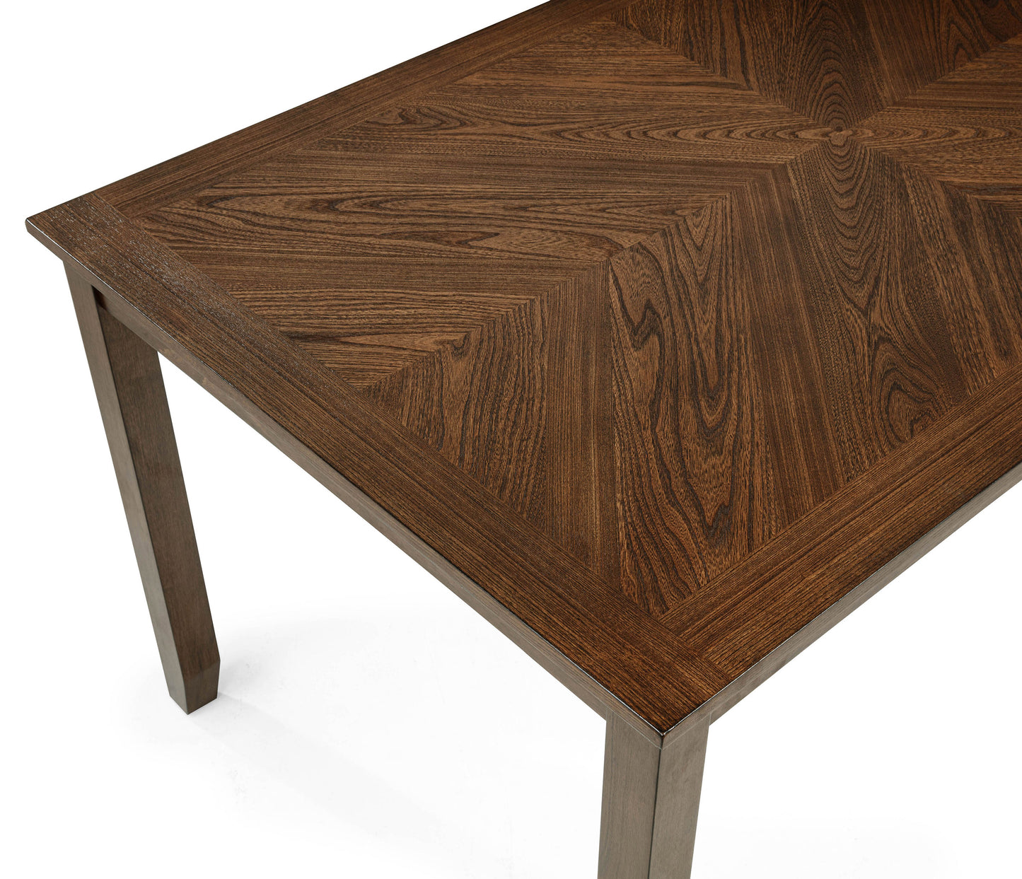 4 Piece Brown Wood Dining Table Set with Chairs