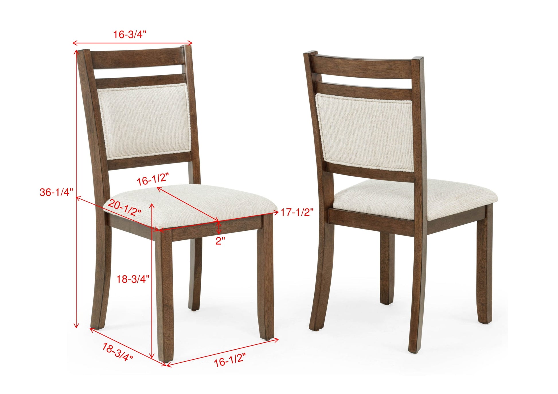 4 Piece Brown Wood Dining Table Set with Chairs